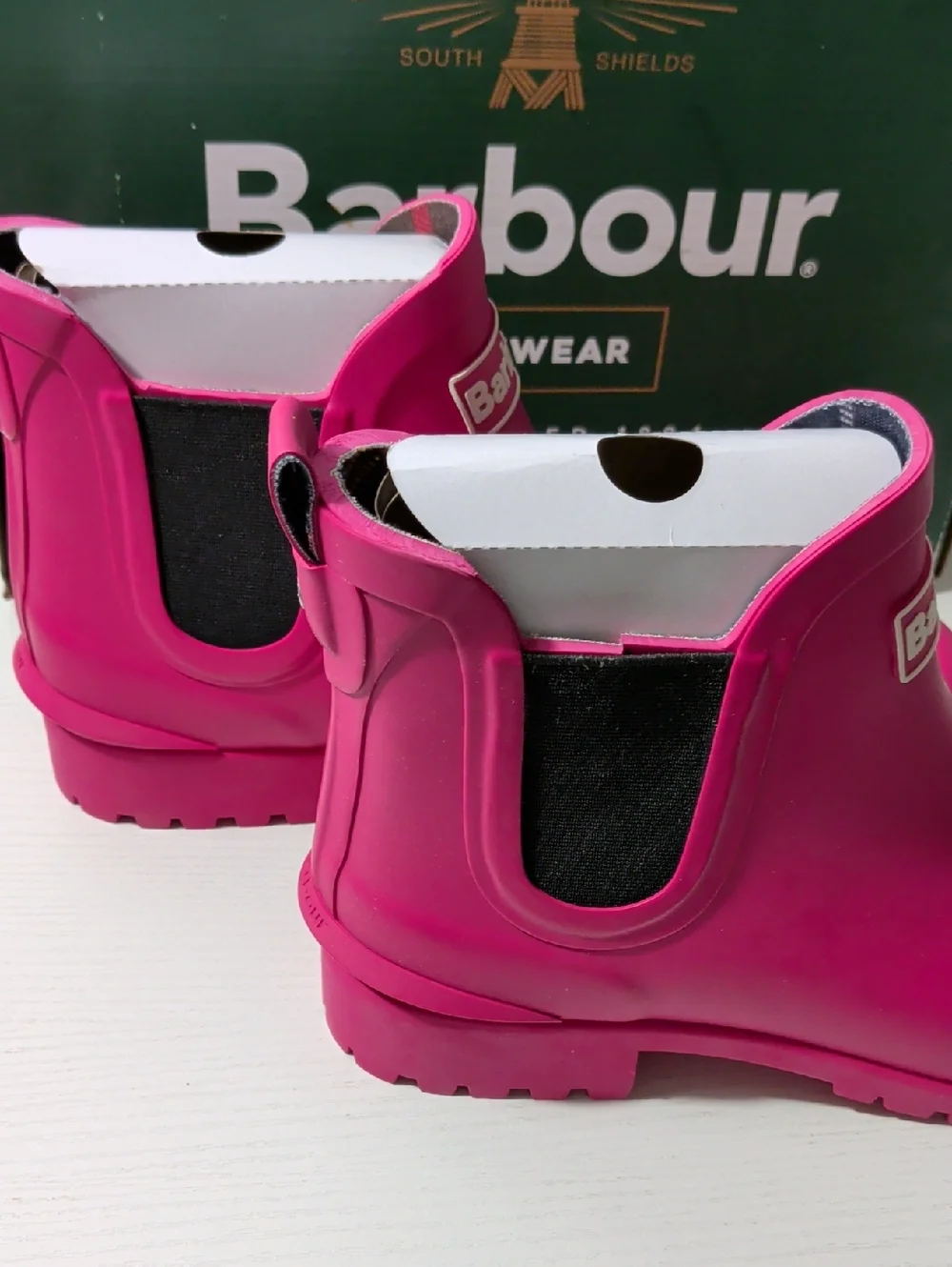 Barbour NIB Rain Boots 8 Pink - Picture 4 of 7